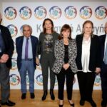 Η Πρόεδρος της Ελληνικής Δημοκρατίας, Κατερίνα Σακελλαροπούλου, ο Αντιπρόεδρος της Κυβέρνησης, Παναγιώτης Πικραμμένος και το Δ.Σ. του Μουσείου, Κωνσταντίνος Μενουδάκος, Νικόλ Κυριακοπούλου, Φαλή Βογιατζάκη, Νότης Μπερνίτσας