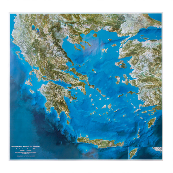 Δορυφορικός Χάρτης Ελλάδας (100 x 100εκ)