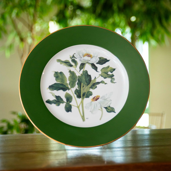 Sous plat με σχέδιο της Νίκης Γουλανδρή 'Paeonia mascula'
