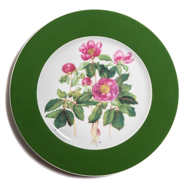 Sous plat - σχέδιο Ν. Γουλανδρή 'Paeonia corsica' (διαμ. 29εκ)