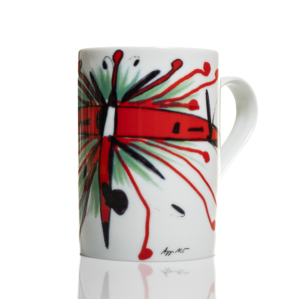 Porcelain mug - design by A. Goulandris " Insect Β"