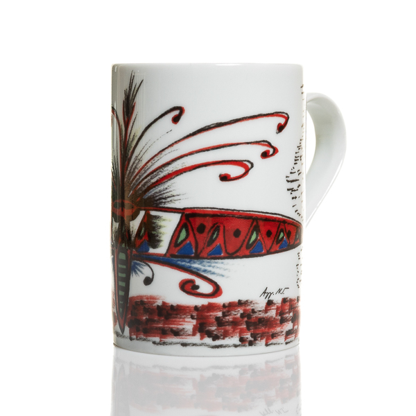 Porcelain mug - design by A. Goulandris "Insect Α"