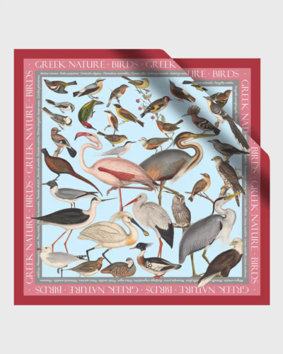 Silk scarf Birds of Greece